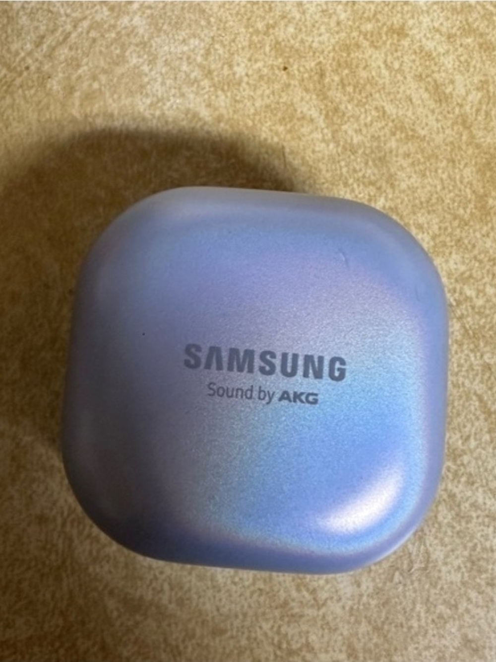 Samsung Iridescent Blue-Purple Earbuds Charging Case With Earbuds